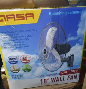 Qasa Solar Dc Fan Wall Mount
