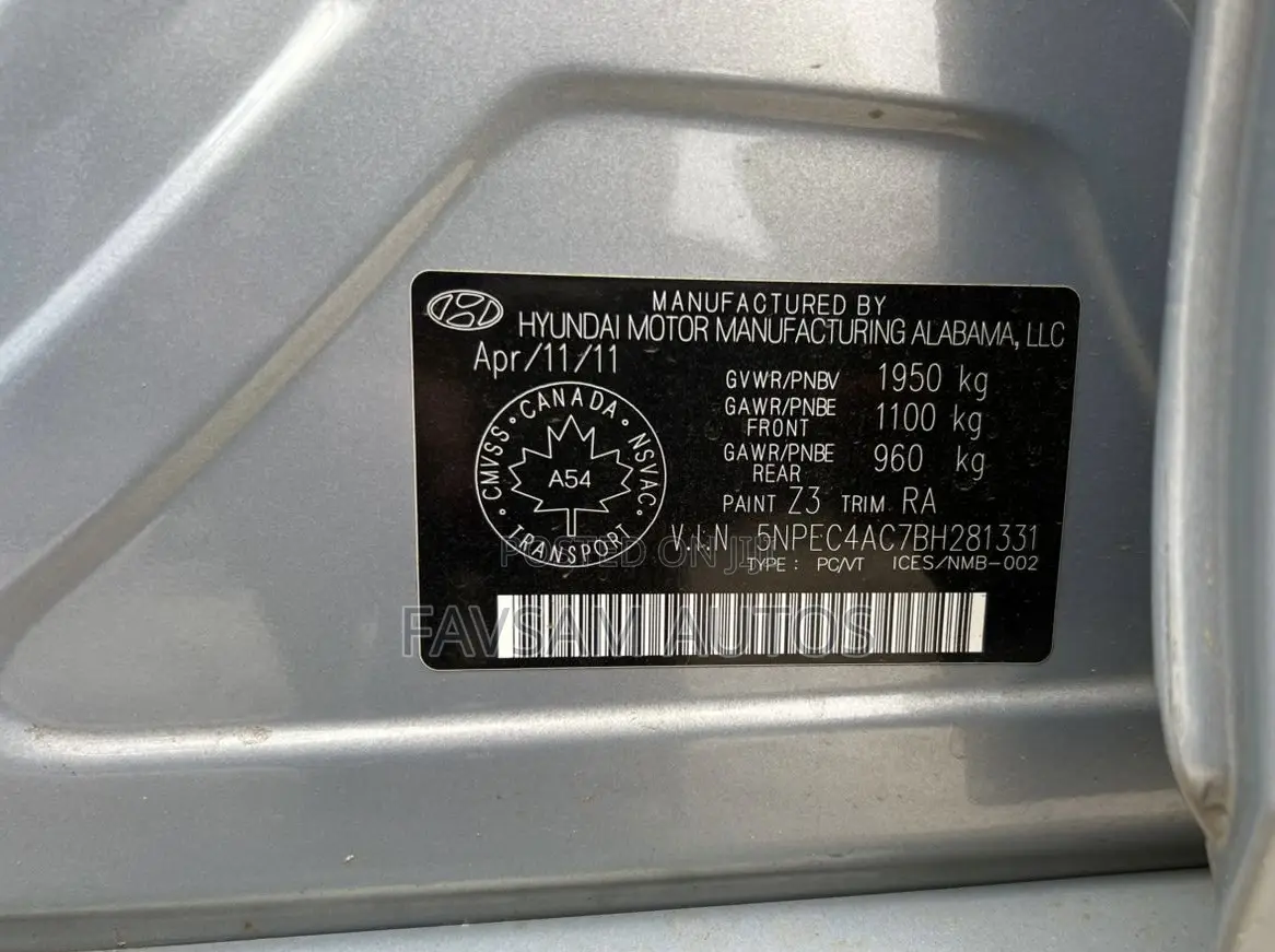 Hyundai Sonata 2012 Blue