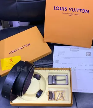 Best Quality Luxury Men's Louis Vuitton Belts Well Banded Package