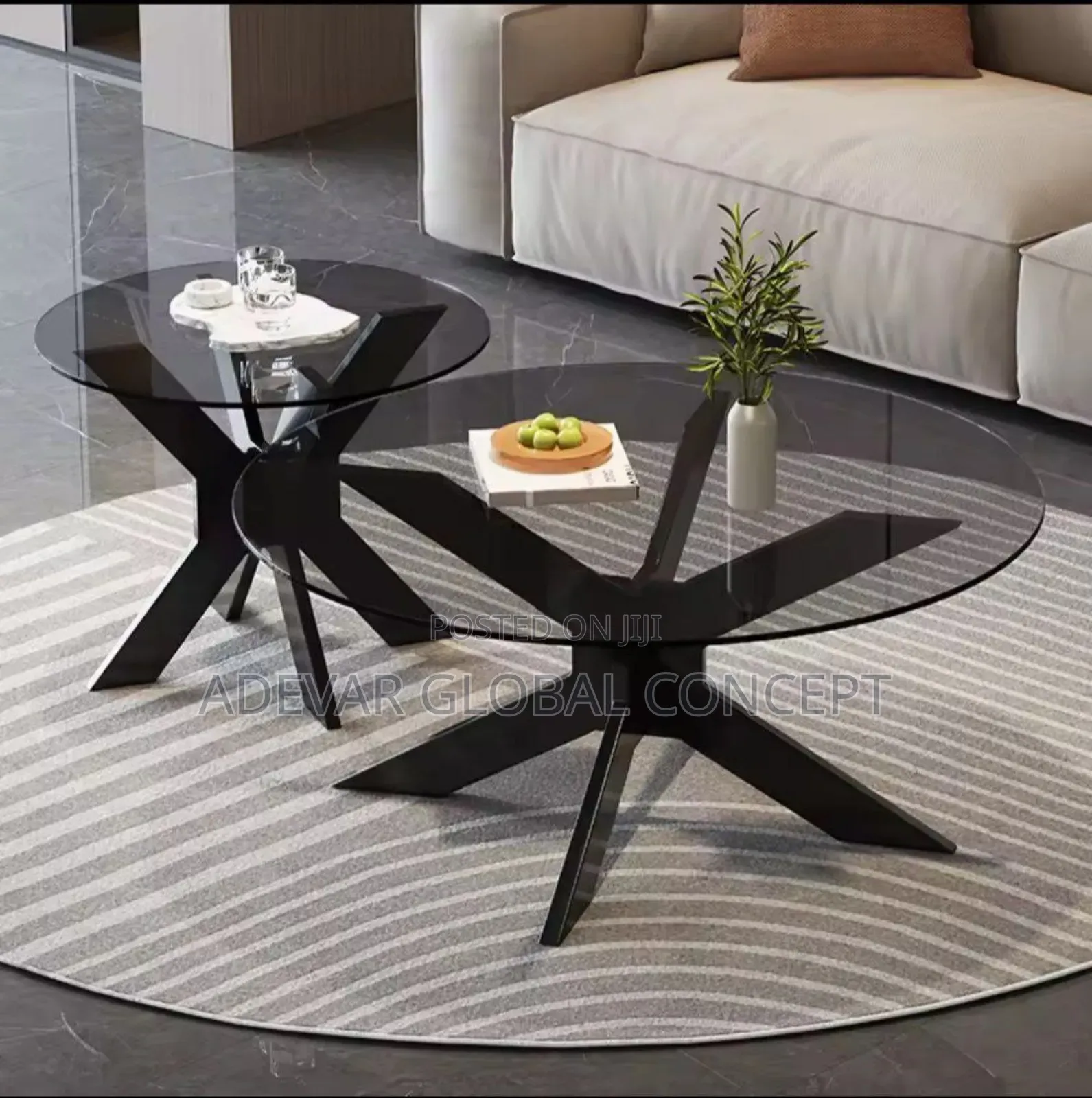 2in1 Glass Center Table
