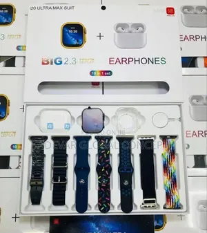 I20 Smartwatch Set - 1 Smart Watch 1 Earpod 
1 Watch Protective Cover