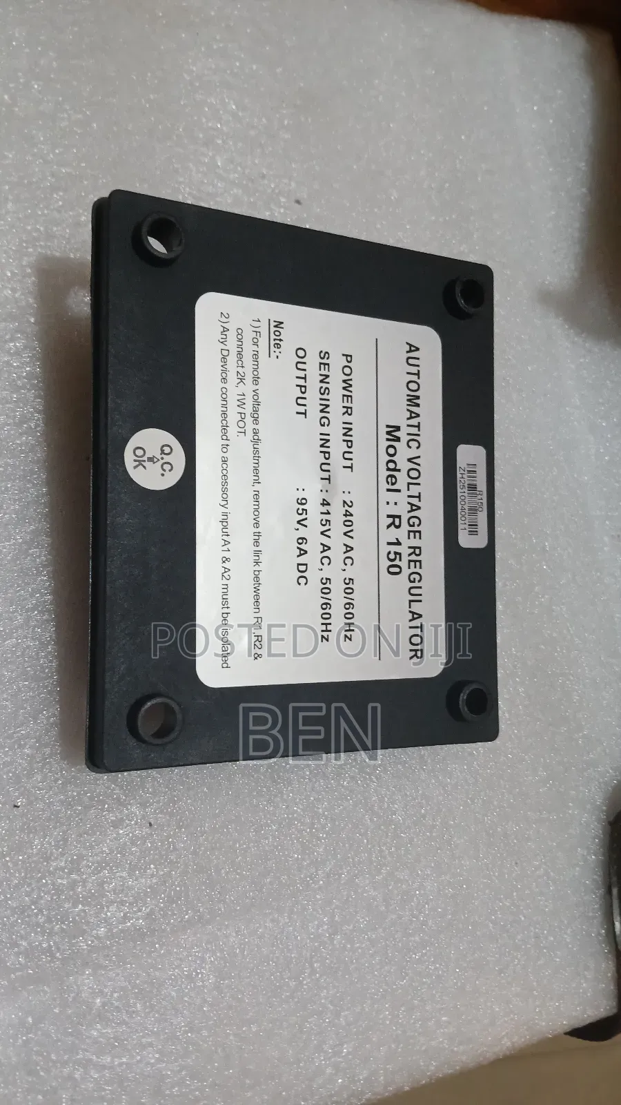 R150 Generator Avr Leroy Somer