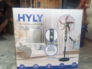 New Hyly Rechargable Fan With 2years Warranty and Safe Delivery