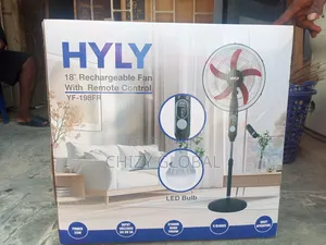 New Hyly Rechargable Fan With 2years Warranty and Safe Delivery