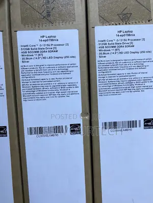 New Laptop HP 14-Ep0063 4GB Intel Core I3 SSD 512GB