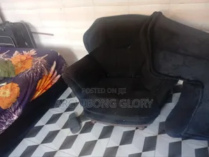 Two Single Black Sofa