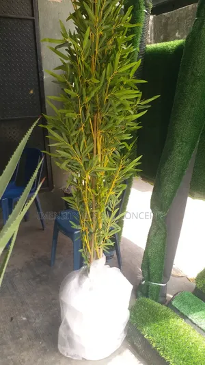 Banboo Artificial Plant, and Flaks Together