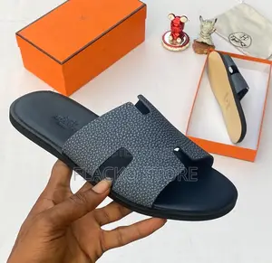 Original Hermes Leather Slippers