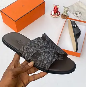 Original Hermes Leather Slippers