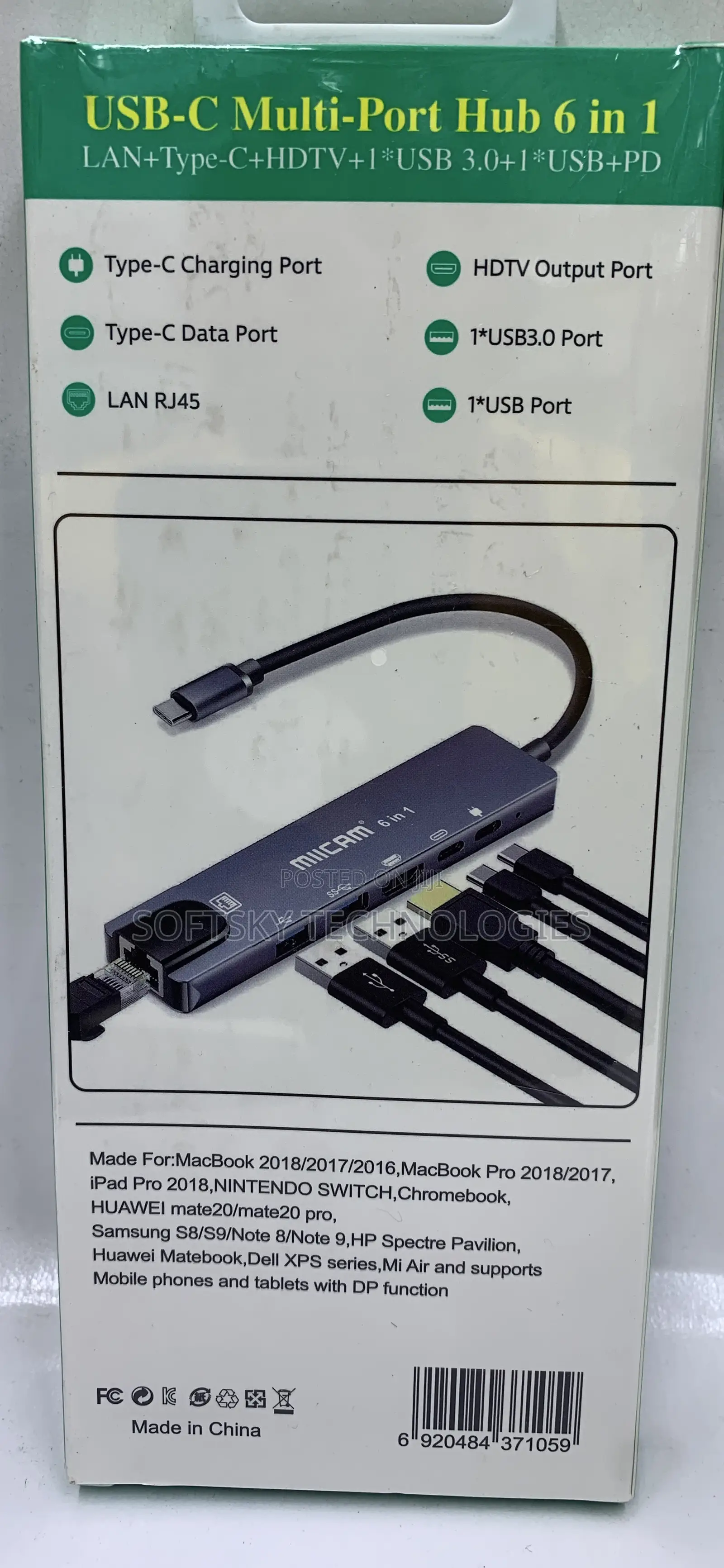 Miicam Usb-C Multi-Port Hub 6 in 1