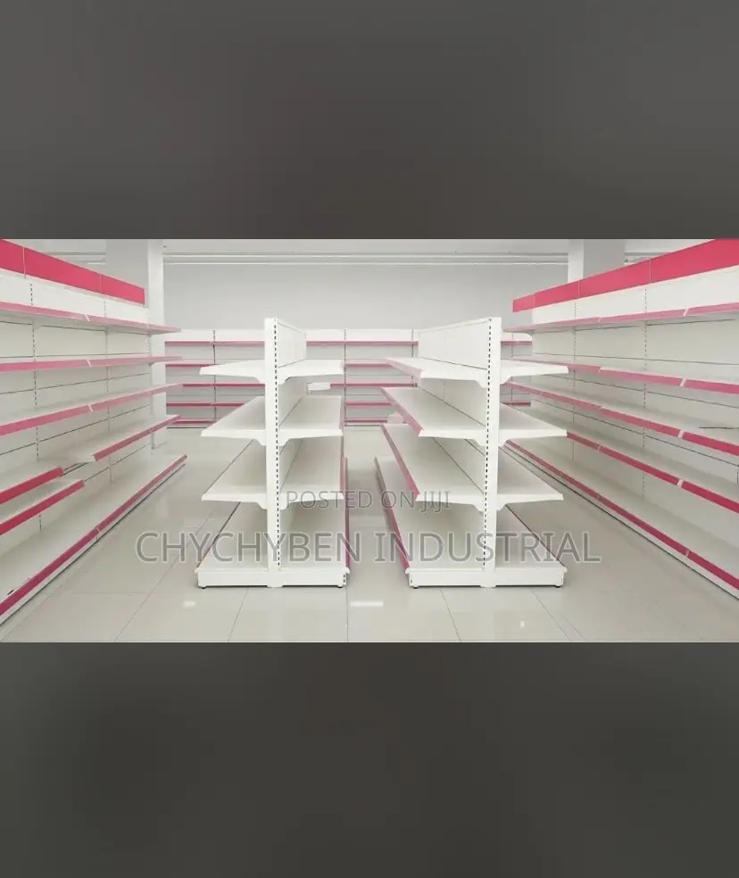 Double And Single Supermarket Shelves