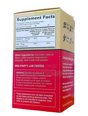 Renzo’S Kids Iron Strong – Blood Energy Support (60 Melty Tabs)