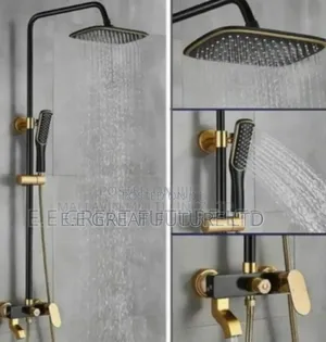 Shower Mixer Black and Gold