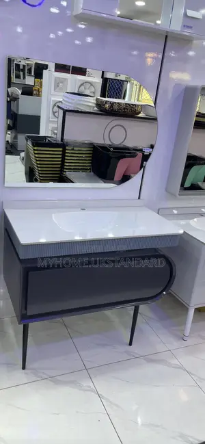 Executive Modern Cabinet With Mirror Light Sensor Control