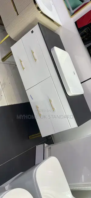 Pvc Big Cabinet Basin With Mirror Light