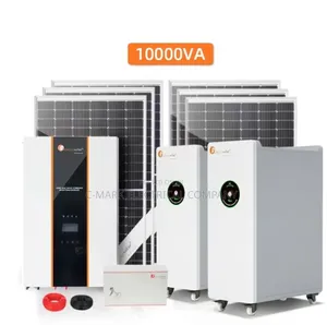 Complete Full Solar 6kw-12kva With Lithium Battery 5-25kwh,10 Panel Up