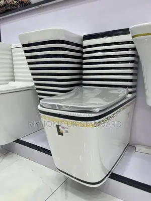 Luxury Modern Toilet Seat Set With Suspended Wash Hand Basin