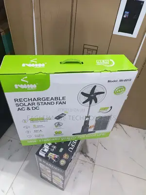 Iwin 18" Solar Pedestal Fan – No Light? No Problem!