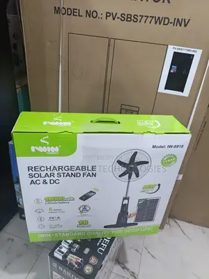 Smart Cooling: Iwin 18-Inch Solar Rechargeable Standing Fan