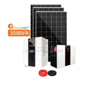 High Quality Full Solar Install 3-12kva With Lithium Battery 2.5-25kwh