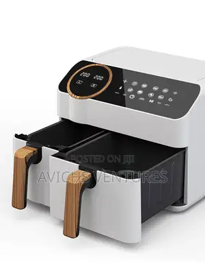 George Home Matt Scandi Dual Drawer Air Fryer - 9.5l - 2400w - White