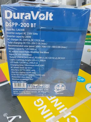 Duravolt 200w Portable Power Station With Bluetooth Bulb DSPP-200bt