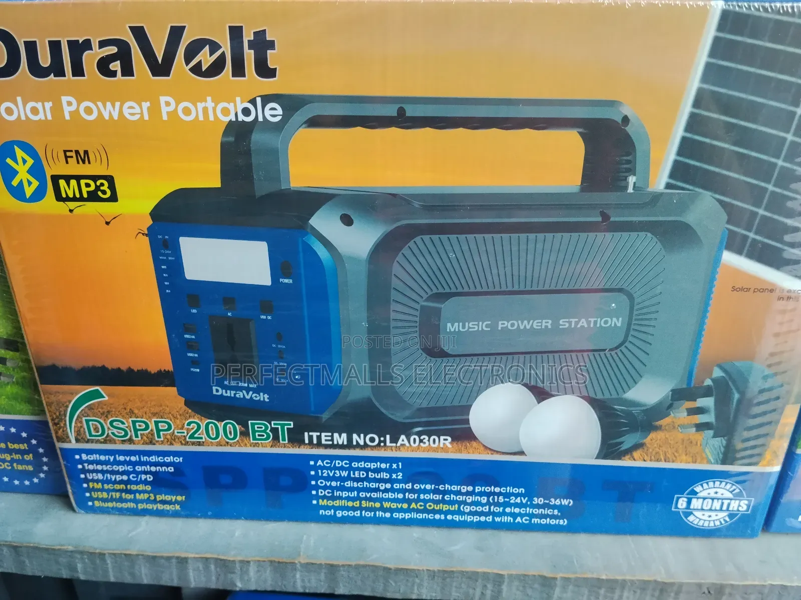 Duravolt 200w Portable Power Station With Bluetooth Bulb DSPP-200bt