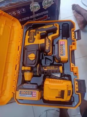 Ingco 20v Max Lithium Ion Cordless Rotary Hammer Drill Set