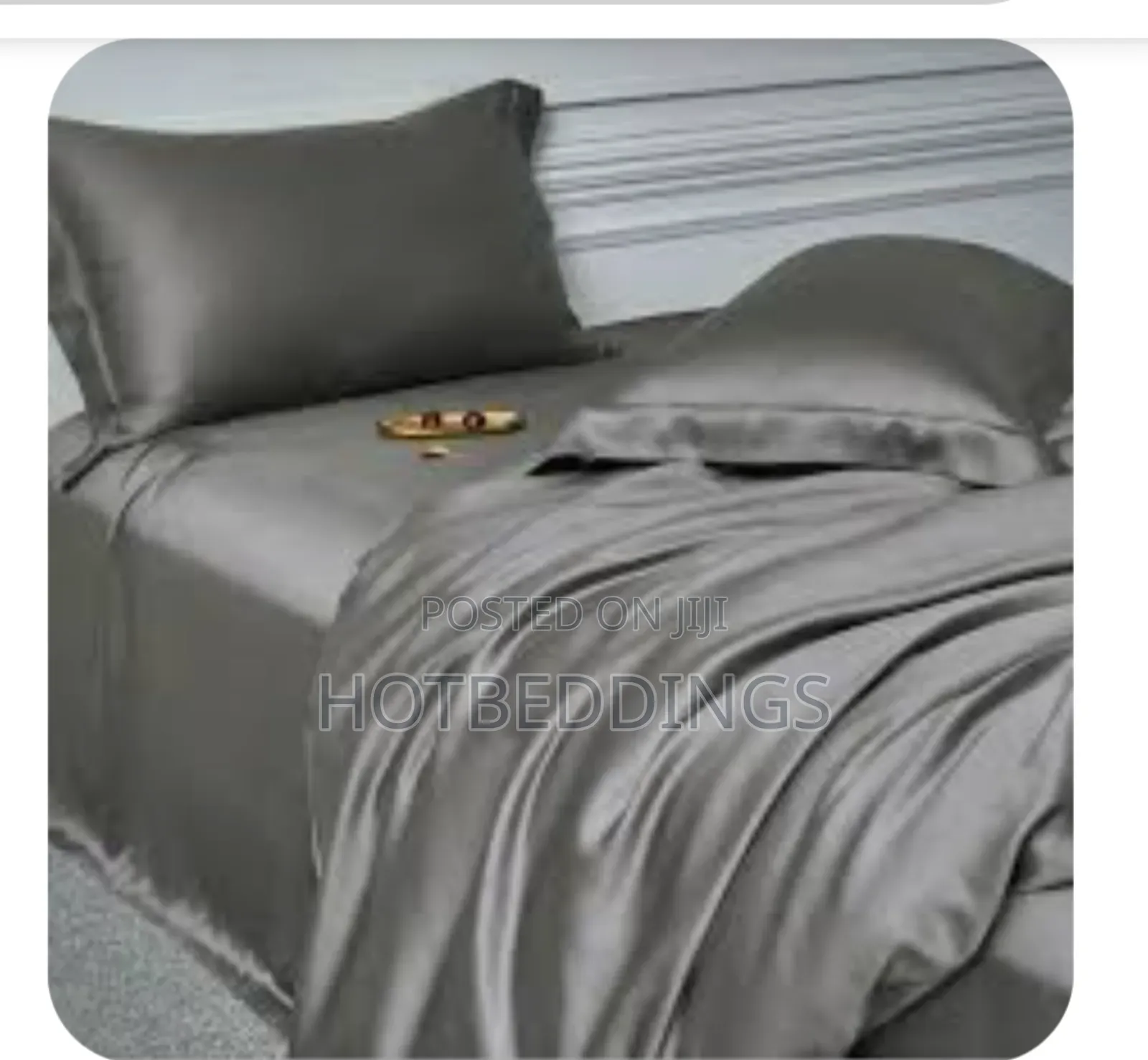 Grey Silk Duvet Set