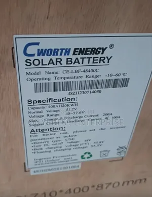 C Worth Energy Lithium Ion Battery 20kwh48v-51.2v Brand New One