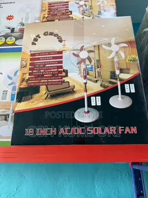 FST 18inch Solar Standing Fan With Usb Charger Optional