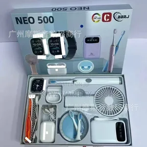 Neo 500 Gift Set Smartwatch With 2 Replaceable Strap,Rechargeable