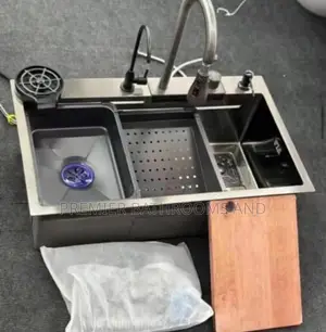 Kitchen Double Bowl Sink Black