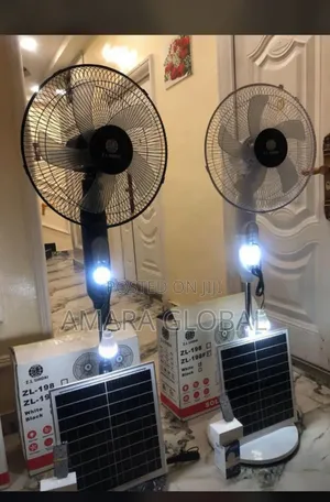 Solar Rechargeable Fan With Panels