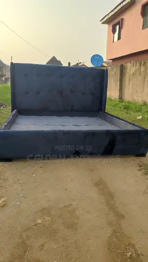 6 By 6 Bedframe With Padded Foam Fabric - Modern Design