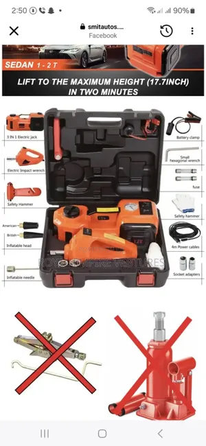 All in 1 Tools Electric Jack and Air Pump
