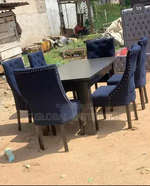 6 Seater Dining Set With Padded Seats For Family And Friends - Premium