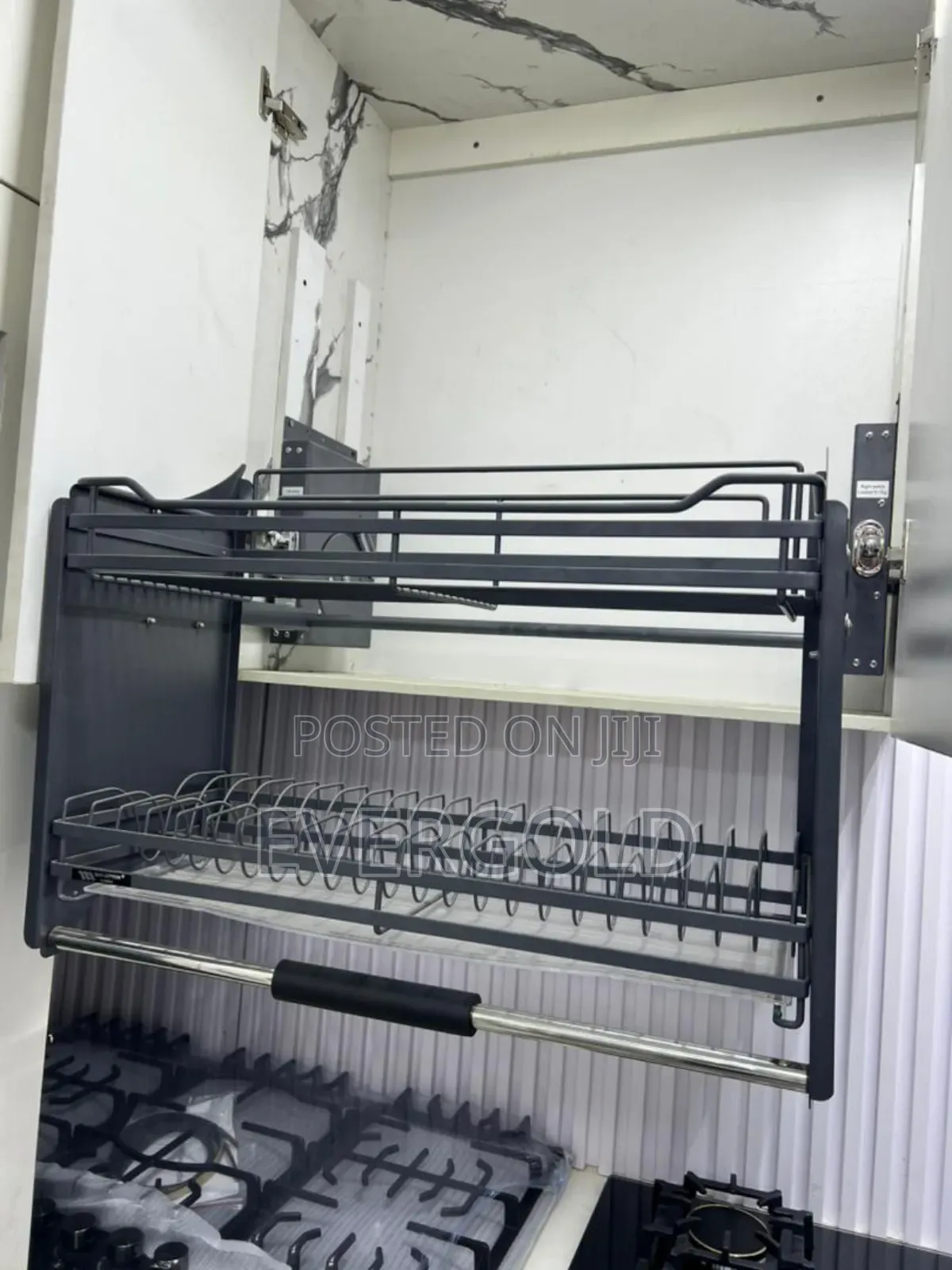 80cm Gray Pull Down Plate Rack Available