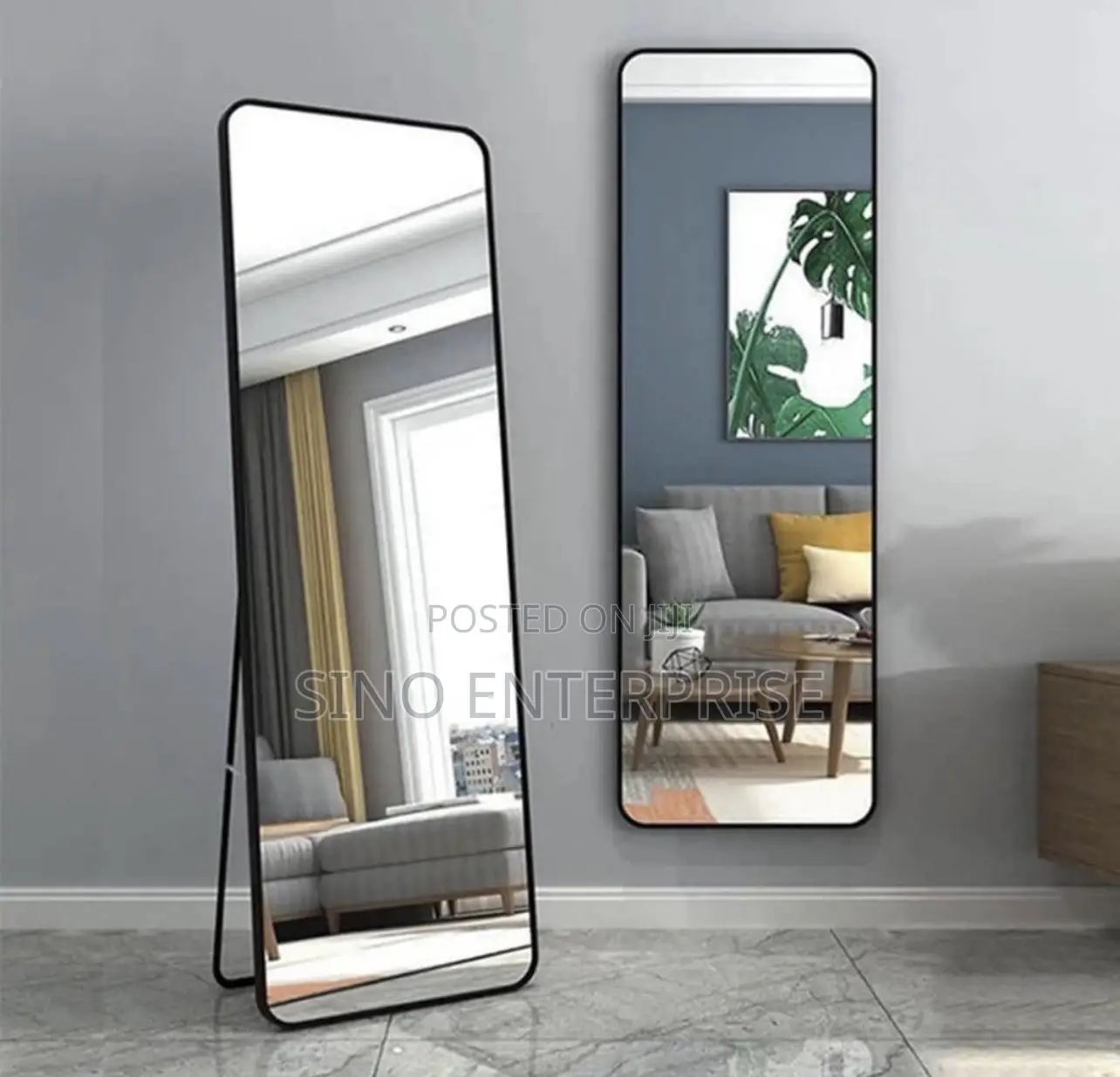 Frameless Standing Mirro