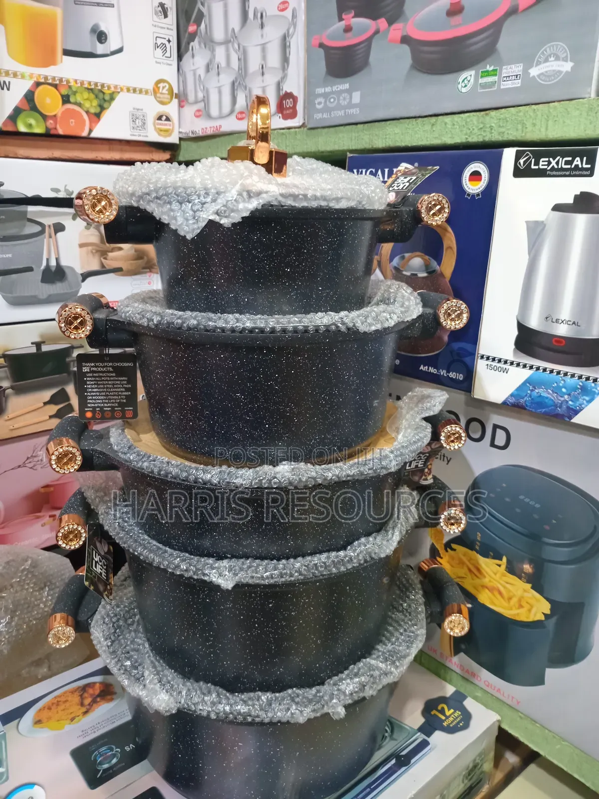 Die Cast Non- Stick Pots - 5pcs