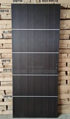9inch Wood and Complete Accessories Room Door With Silver Plated Line