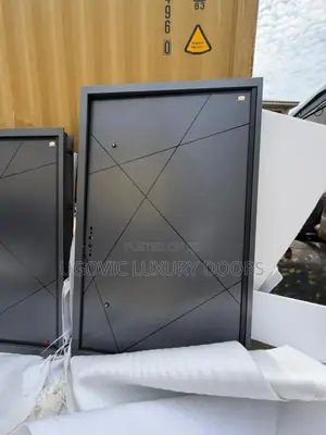 5by8 Automated Deep Gray Pivot Security Front Door