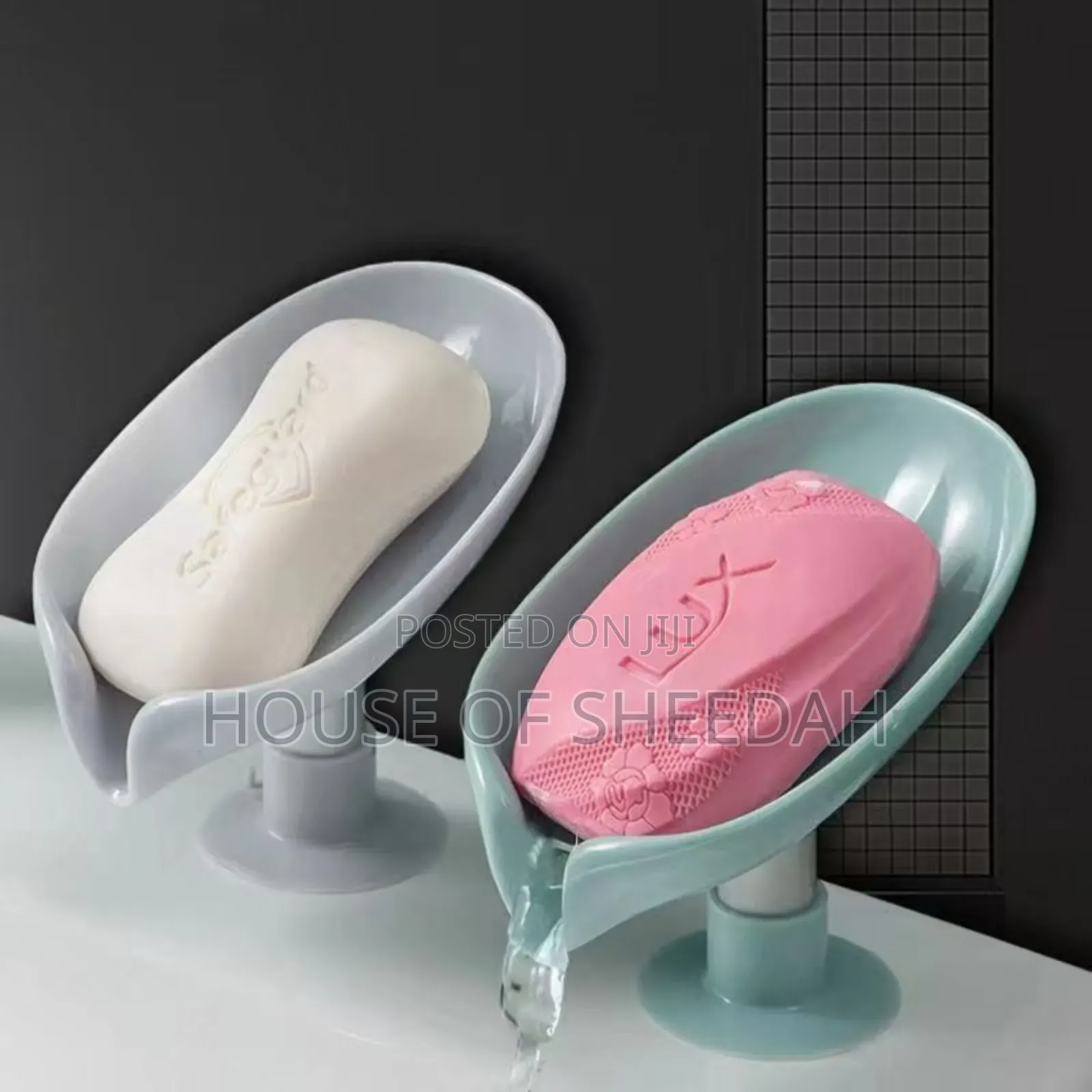 Leaf-Shaped Soap Holder With a Suction Cup Base 3pcs