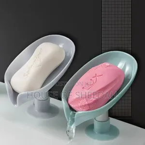 Leaf-Shaped Soap Holder With a Suction Cup Base 3pcs
