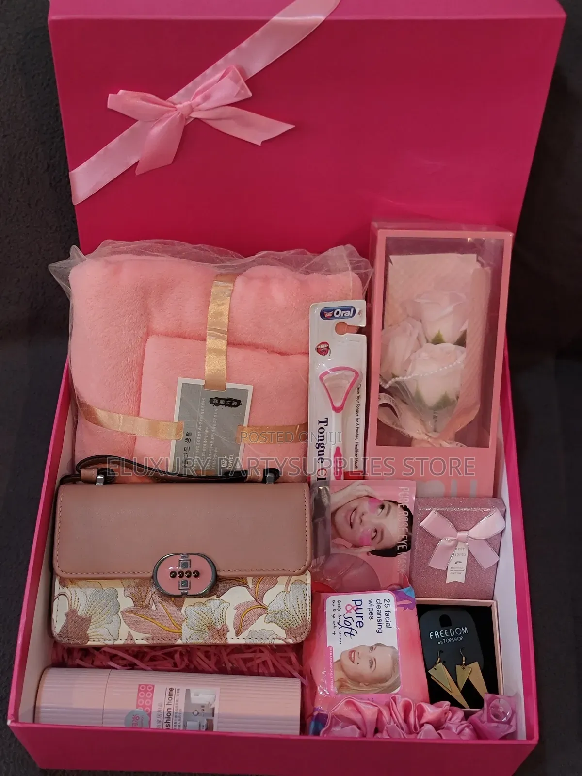 Pink Damask Valentine Package