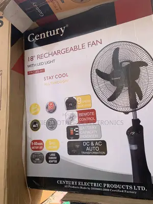 Century Rechargeable Standing Fan 18 Inches