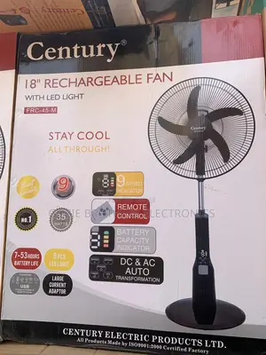 Century Rechargeable Standing Fan 18 Inches