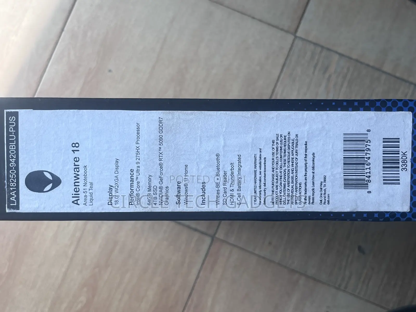 New Laptop Alienware 18 Area-51 64GB Intel Core Ultra 9 SSD 4T
