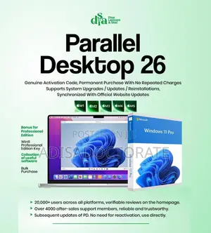Parallel Desktop 26,Lifetime Update Activation Key.Pd26 for Mac