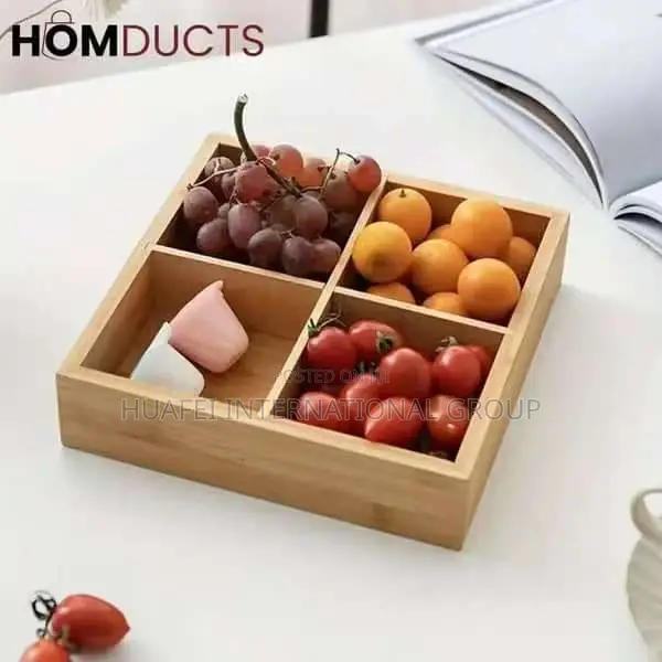 Divided Wooden Serving Tray
